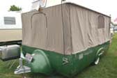 Cool 1954 Sport Ranger Tent Trailer With Tent Set up For Camping